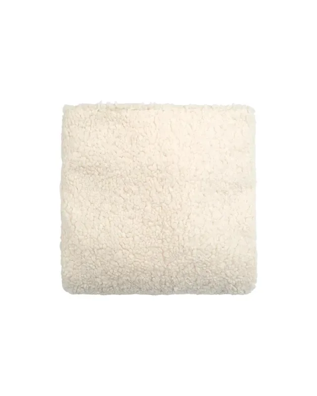 Cream White Square Ottoman Extra Cover