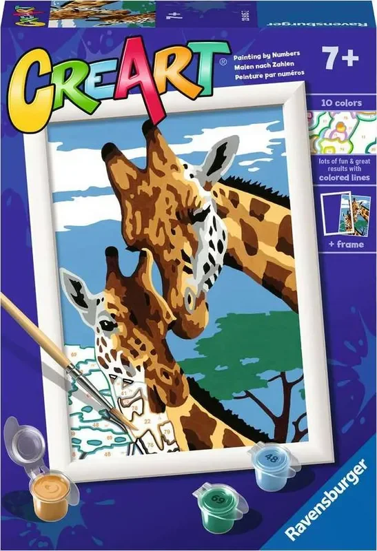 CreArt: Cute Giraffes 5×7 Paint by Number