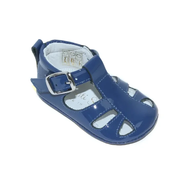 Cruz – Blue Patent Leather Baby Sandals