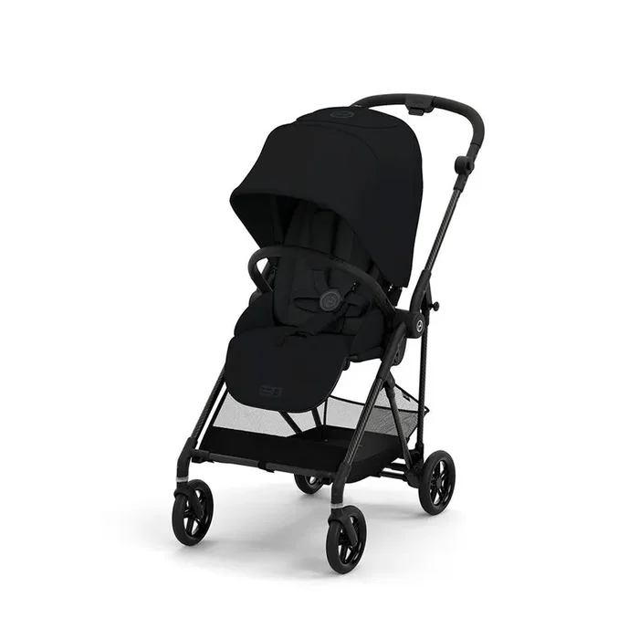 CYBEX Melio Carbon 3 Stroller – Moon Black