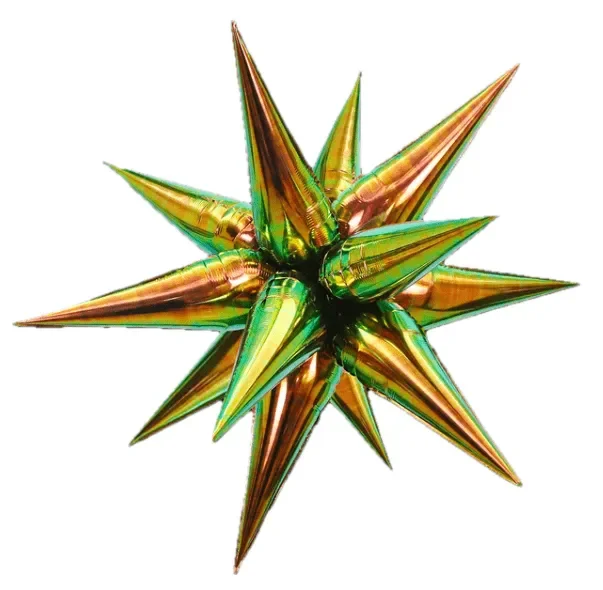 Dark Iridescent Starburst Cluster Balloon – 40 “