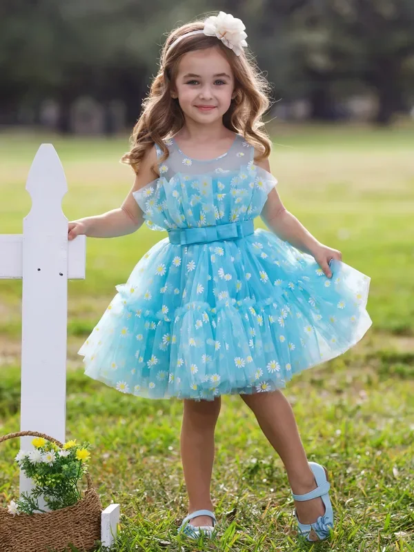 Daydream Daisy Embroidered Floral Tutu Dress