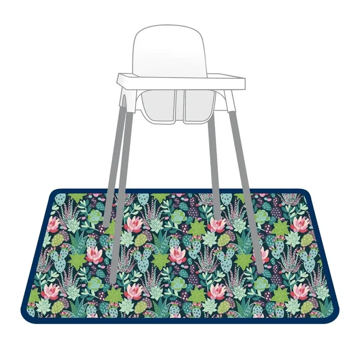 Desert Floral Splash Mat – A Waterproof Catch-all For Highchair Spills And More!