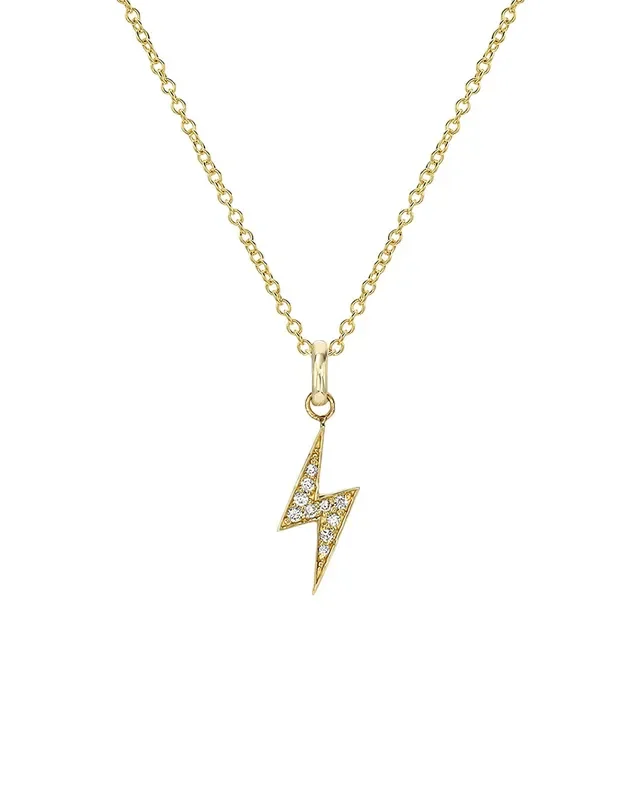 Diamond Lightning Bolt Necklace