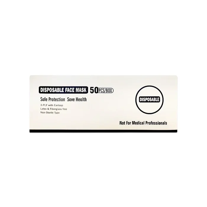 Disposable Face Mask 3 PLY Ear Loops HQ 50 Pieces