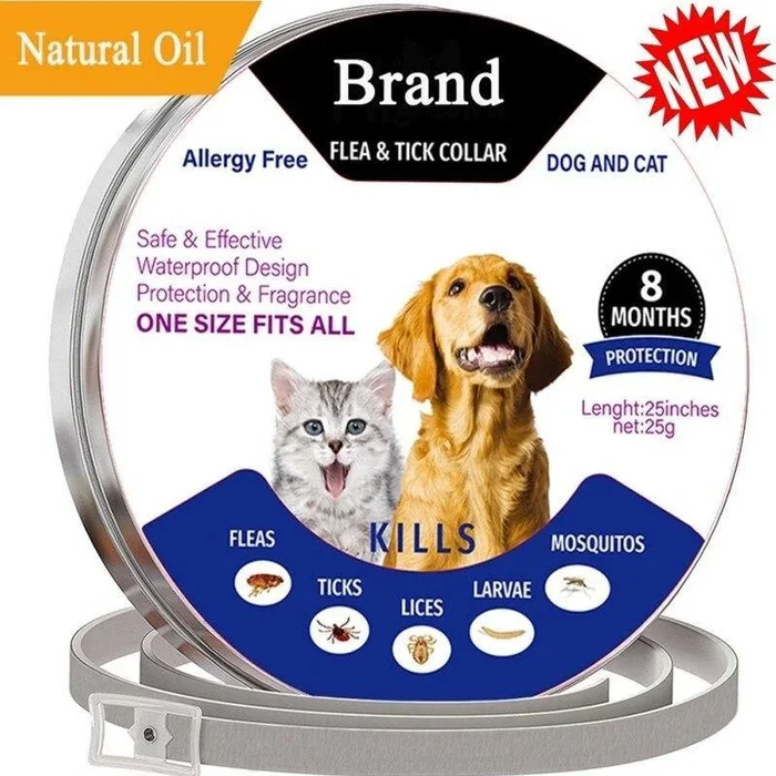 Dogs and Cats Adjustable Collars Mite Protection Fleas Ticks Lices Forceps Mosquitos Control and Reject – Fits All Size