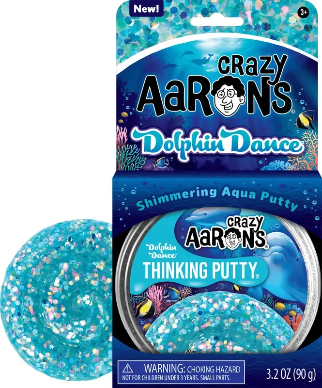 Dolphin Dance – 4 ” Full Size Thinking Putty tin