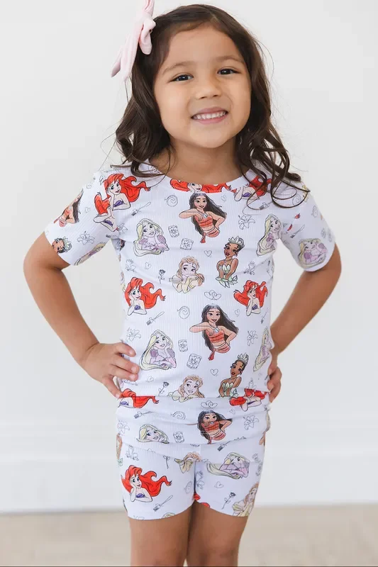 Doodle Princess (ribbed) – Biker Short Set