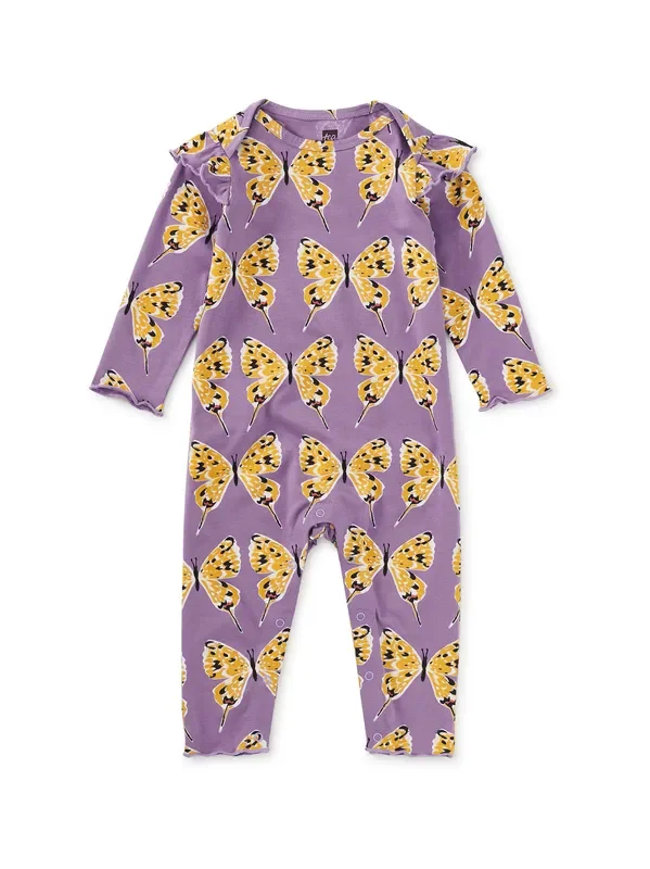 Dragon Swallowtail Butterflies Ruffle Romper