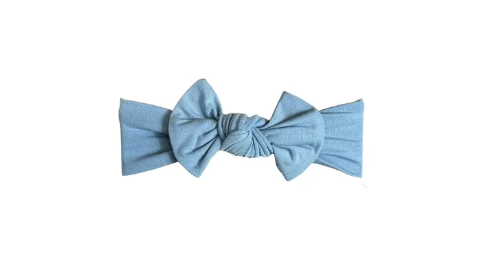 Dusty Blue – Headband Bow
