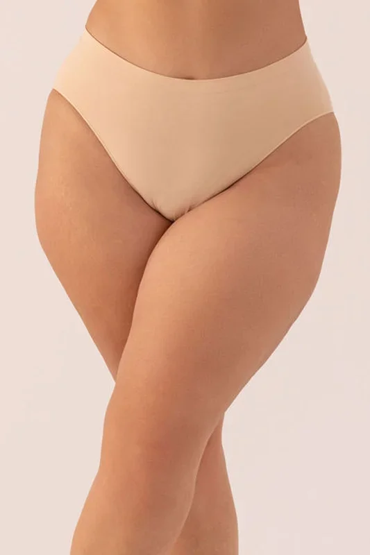 Eco High Rise Seamless Briefs ivory
