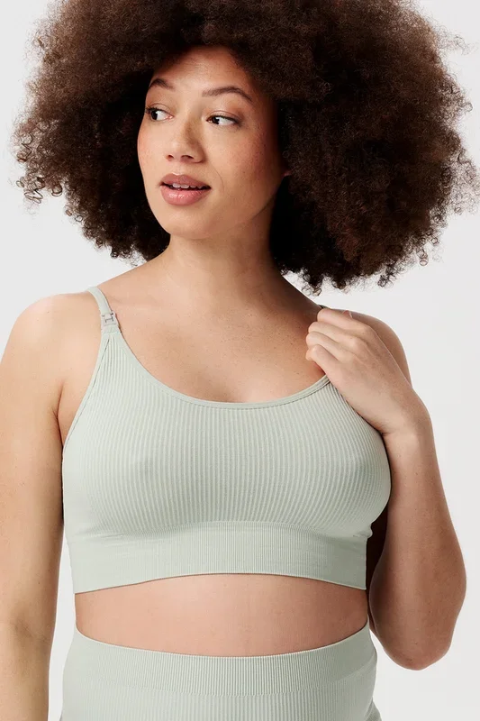 Eco Ribbed Seamless Active Still Bustier mint