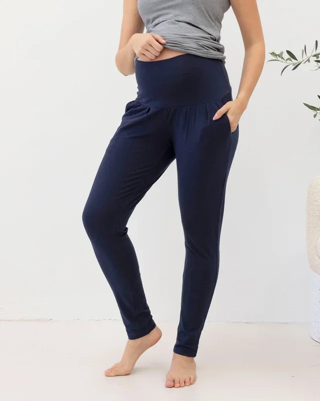 Eden Maternity Bamboo Lounge Pants in Navy