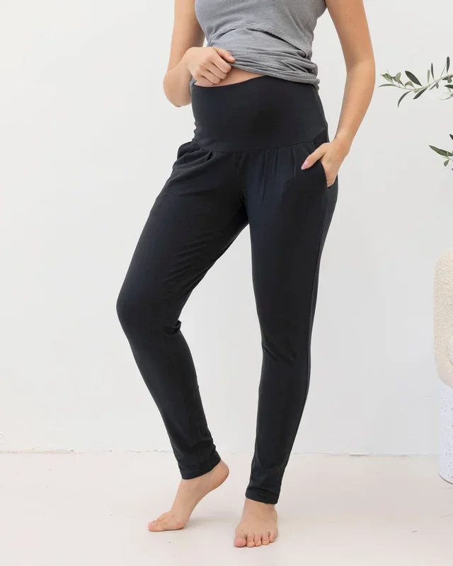 Eden Ultra Soft Maternity Lounge Pants in Black