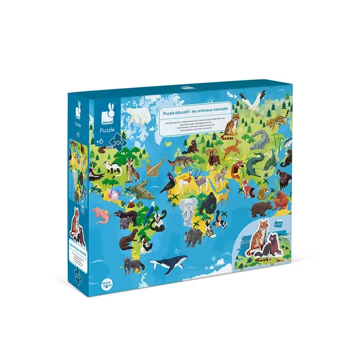 Educational Puzzle – Endangered Animals – 200 Pcs
