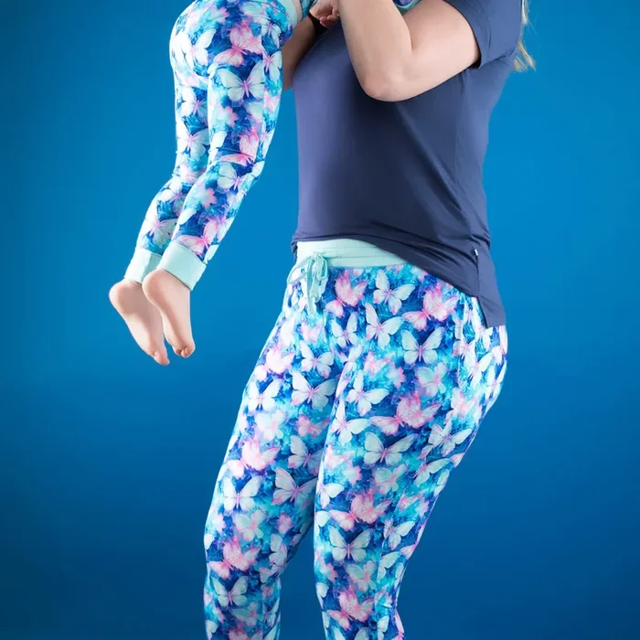 Electric Butterflies | Women’s Bamboo Jogger Pajama Pants