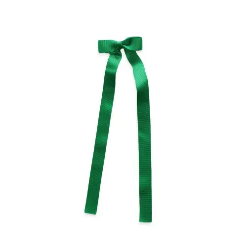 Eva’s House Grosgrain Long Tail Bow- Moss Green