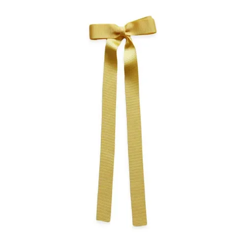 Eva’s House Grosgrain Long Tail Bow- Yellow