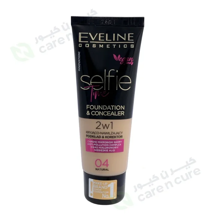 Eveline Selfie Time Foundation & Concealer 04 Natural 30ml