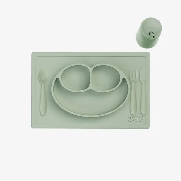 EZPZ Happy Feeding Set – Non-Toxic, Eco-Friendly Mealtime Set for Toddlers & Preschoolers (Ages 2+)