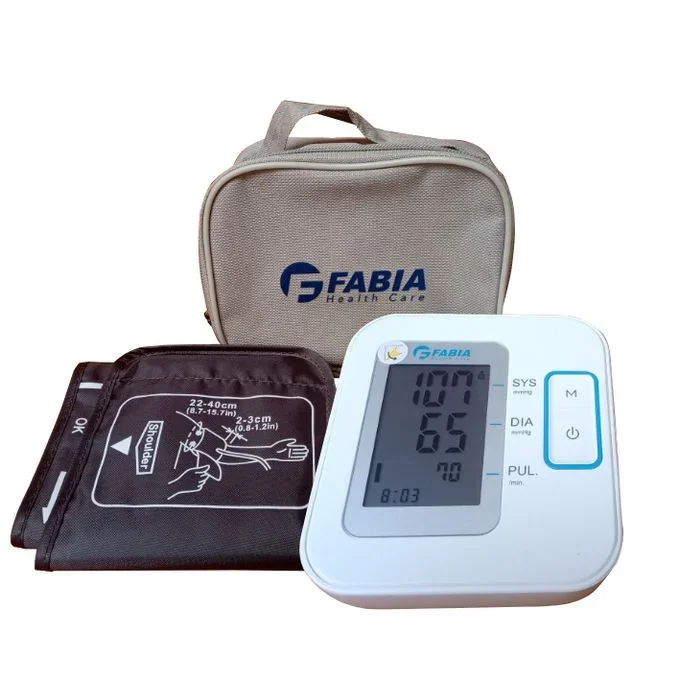 Fabia Home Blood Pressure BP Monitor (Large Adult Bicep Cuff And Voice Enabled)