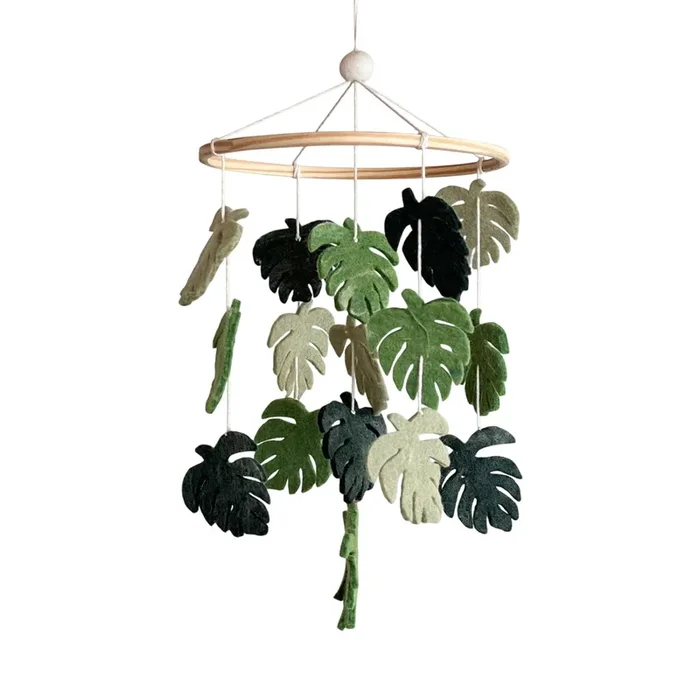 Felt Baby Mobile – Monstera Serenity