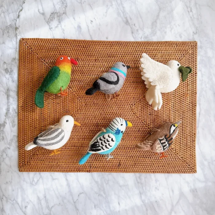 Felt Bird Ornaments – C Set