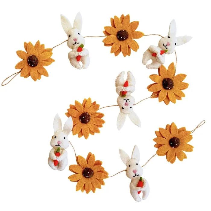 Felt Garland – Bunny & Sunflower