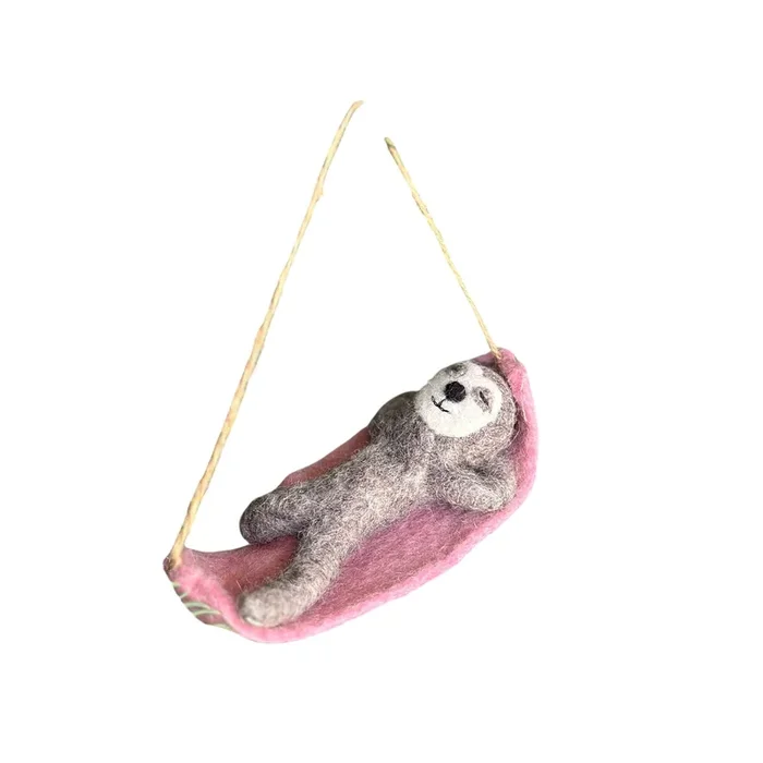 Felt Ornament – Sloth On Hammock