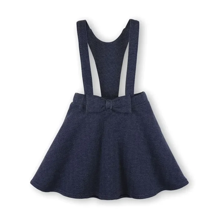 Fleece Bow Front Suspender Skirt