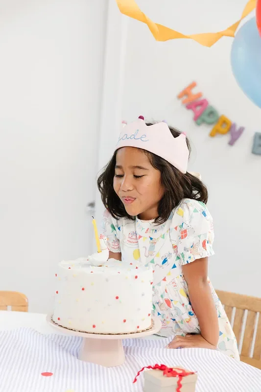 Flower Lane Pink Custom Birthday Crown