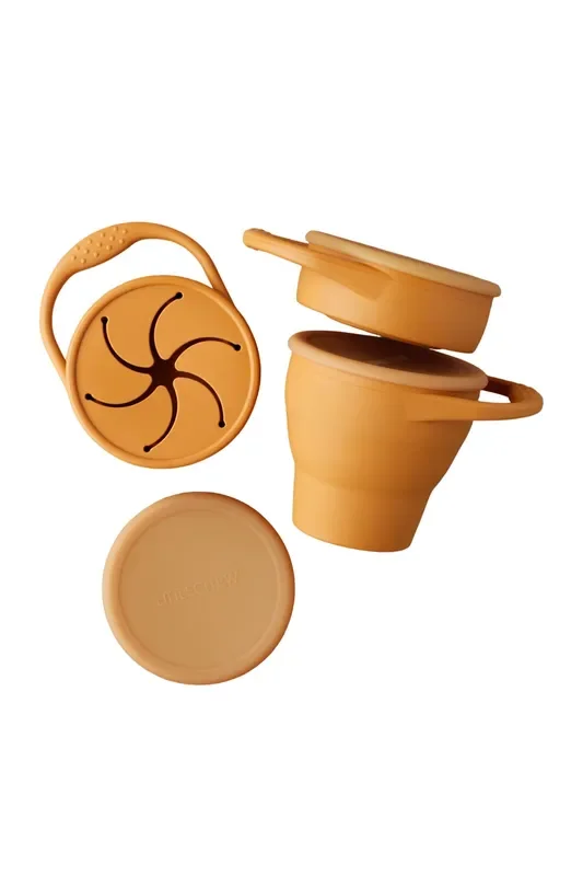 Foldable Silicone Snack Cup – Golden Ochre