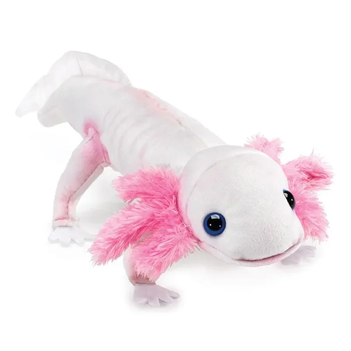 Folkmanis Axolotl Finger Puppet – White