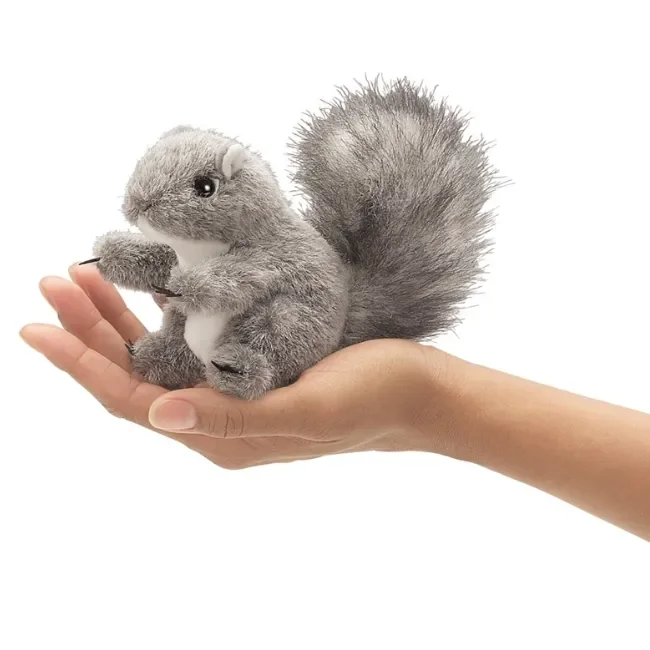 Folkmanis Mini Grey Squirrel Finger Puppet