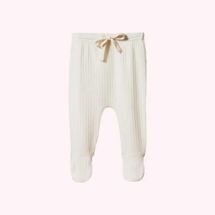 Footed Rompers Pointelle – Natural