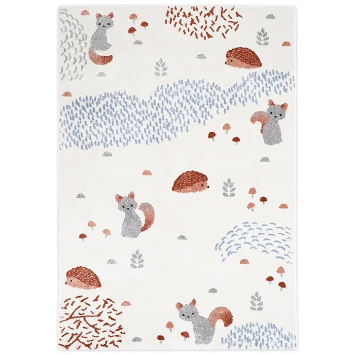 Forest Dream M Children’s Rug With Forest Animals Pattern