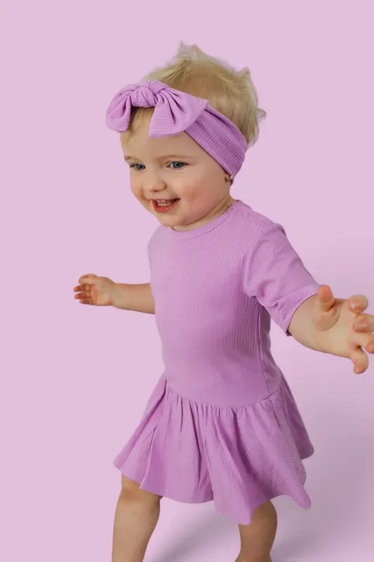 Forever Lilac Rib Dream Bodysuit Dress