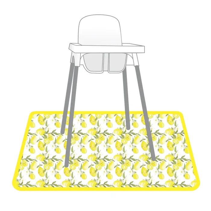 Fresh Lemon Splash Mat – A Waterproof Catch-All For Highchair Spills And More!