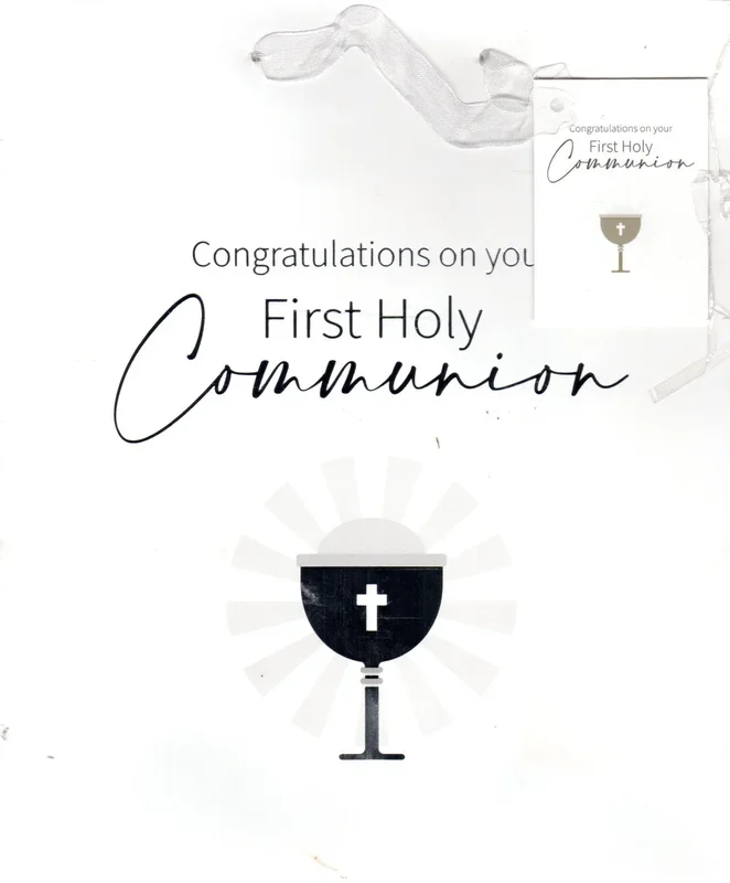 Gift Bag – First Holy Communion Congratulations Silver GBC5608