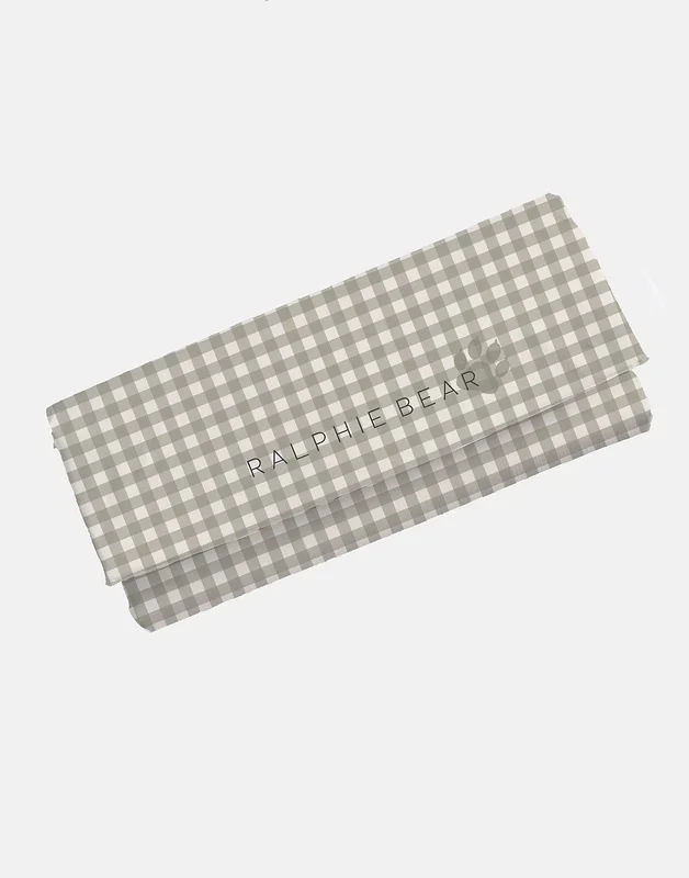 Gingham Sage Travel Mat