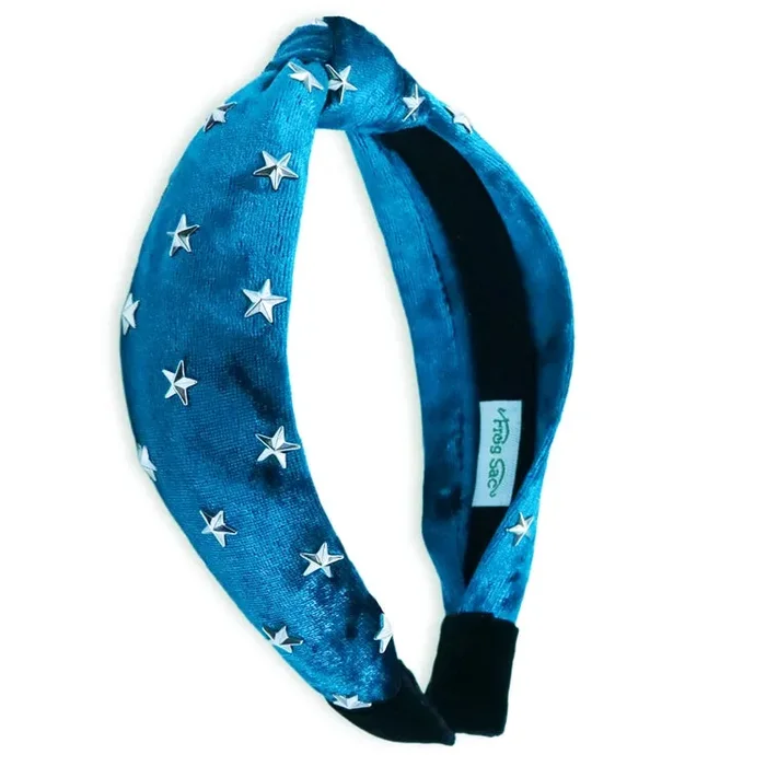 Girl’s Blue Velvet Star Headband