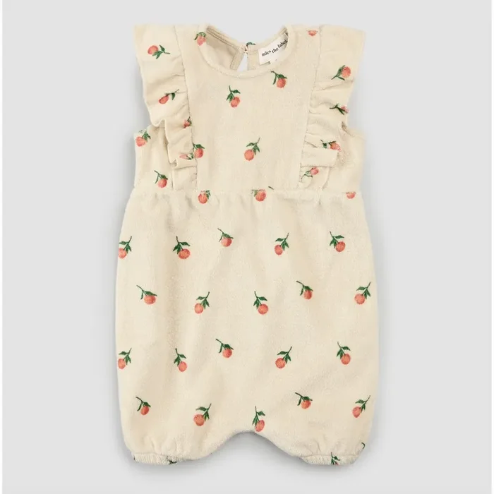 GIRLS 1PC KNIT SHORTALL ORANGES