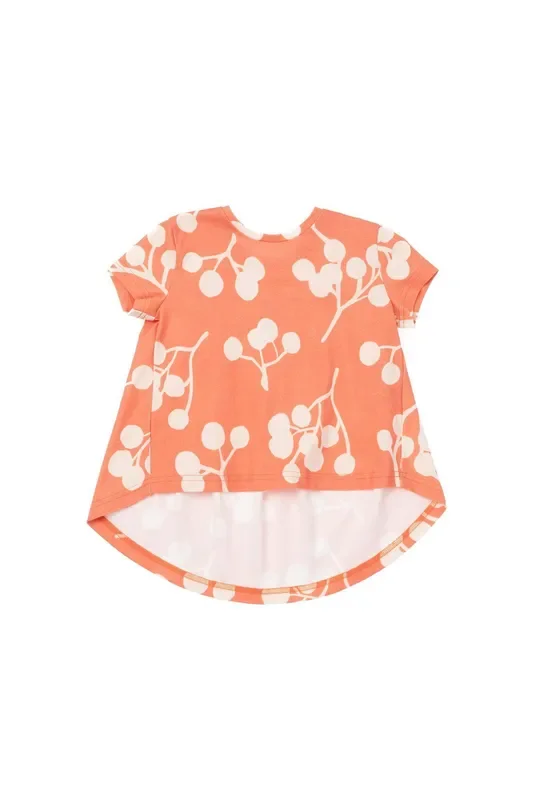 Girls’ T-shirt With Back Ruffle – Brick Berries
