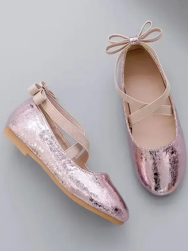 Girls Elegant Bow-Tie Ballet Flats by Liv and Mia