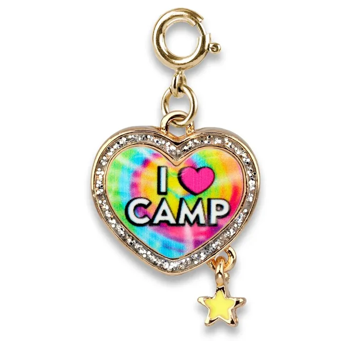 Gold I Love Camp Charm