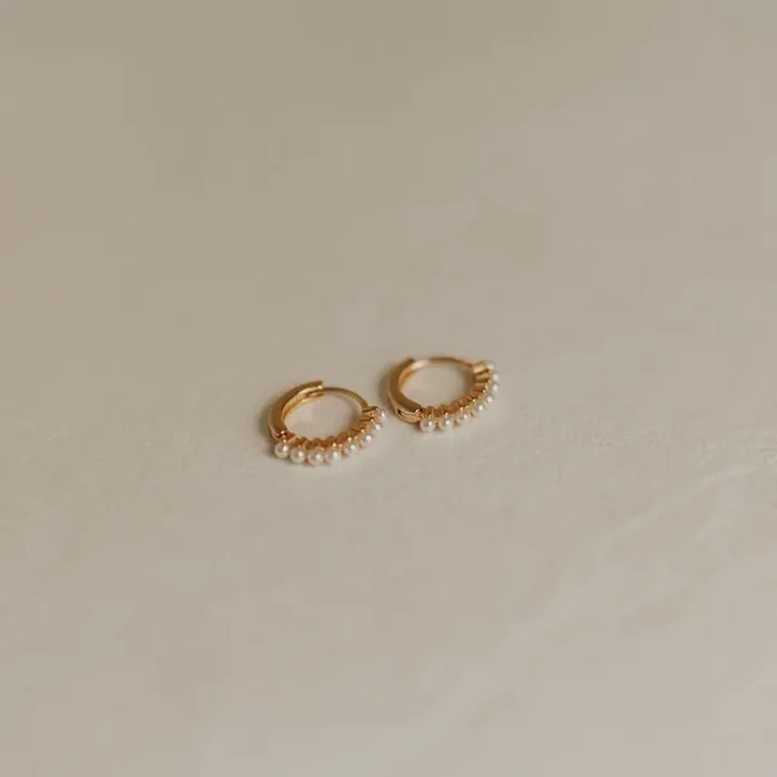 Grace Pearl Hoops