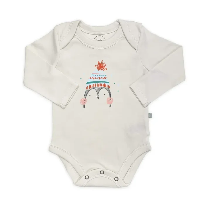 Graphic Bodysuit | Holiday Penguin (long Sleeve)