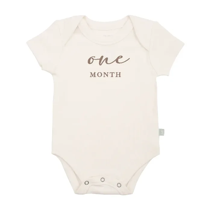 Graphic Bodysuit | One Month Milestone Taupe
