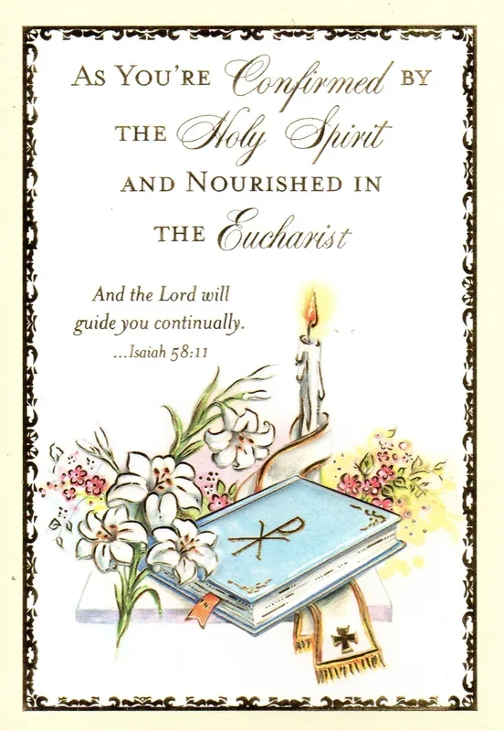 Greeting Card – As You’re Confirmed by the Holy Spirit and Nourished by the Eucharist