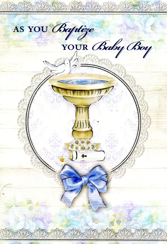Greeting Card – As You Baptize Your Baby Boy